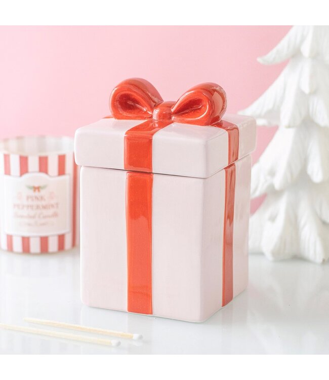 Geurbrander Keramiek Pink Gift Box Wax Burner