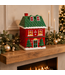 Geurbrander Keramiek Red Christmas House Wax Burner