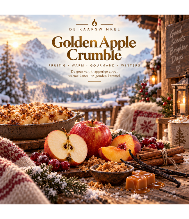 Golden Apple Crumble Geurolie – Appel, kaneel, karamel en vanille