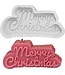 Siliconen kaarsenmal Merry Christmas 133x69x26 mm - Kaarsen maken