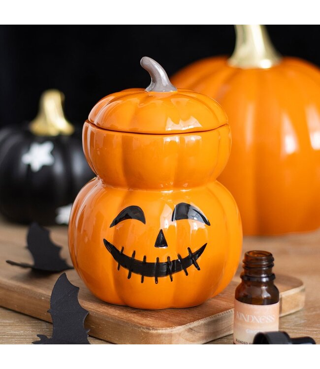 Geurbrander Keramiek Stacked Pumpkin Halloween Wax Burner