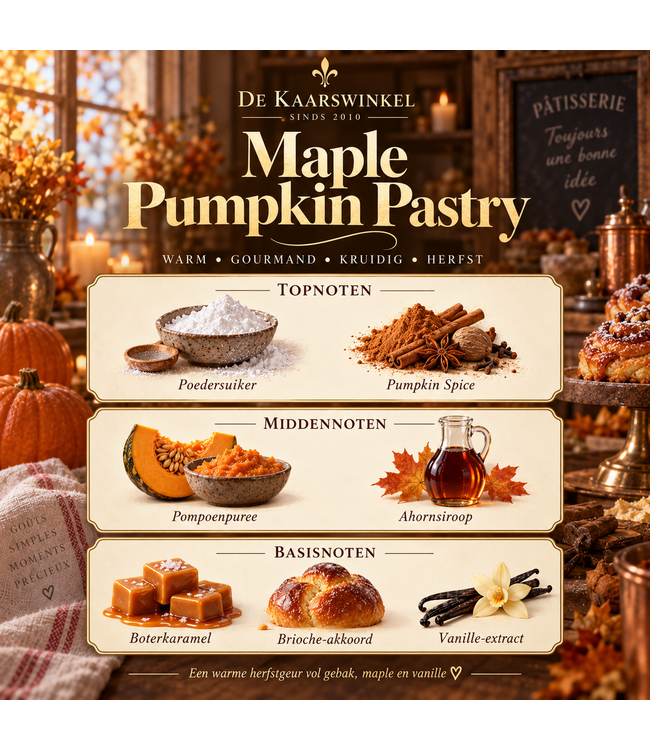 Maple Pumpkin Pastry Geurolie – Pompoen, Ahornsiroop, Karamel & Vanille
