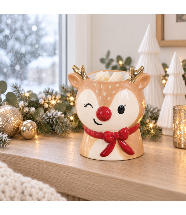 Geurbrander Keramiek Ruby The Reindeer Wax Burner