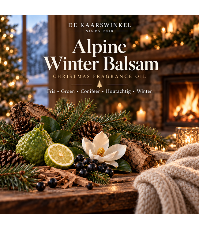 Alpine Winter Balsam Christmas Geurolie – Bergamot, Dennennaald, Ceder & Cashmere Musk