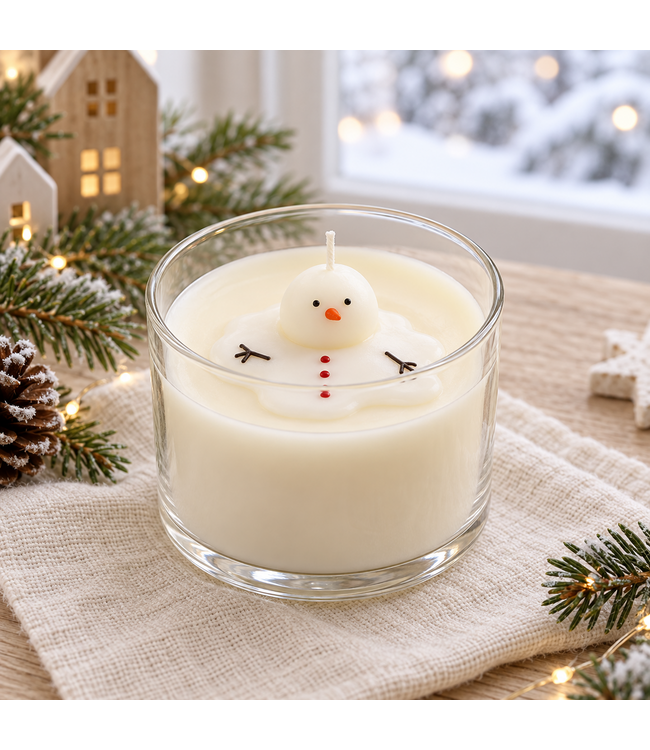Siliconenmal kaarsenmal Melted Snowman 85x 42 mm
