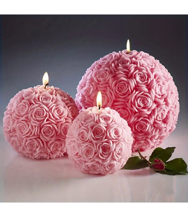Siliconen kaarsenmal Voordeelset - Rose Balls Normal (3 mallen) - Zelf kaarsen maken