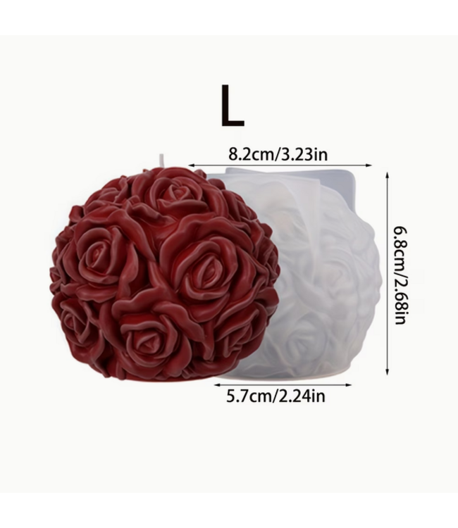 Siliconen kaarsenmal Voordeelset - Rose Balls Normal (3 mallen) - Zelf kaarsen maken