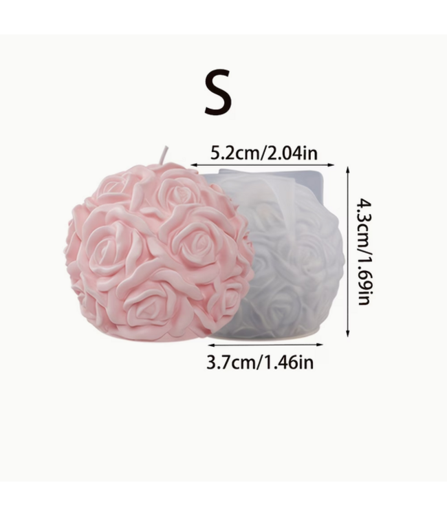 Siliconen kaarsenmal Voordeelset - Rose Balls Normal (3 mallen) - Zelf kaarsen maken