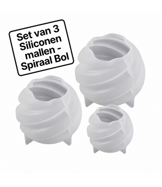 Voordeelset Spiraal Bol Kaarsenmallen - 3 Maten