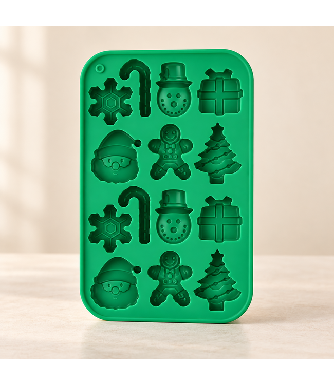Siliconenmal voor Waxmelts - Kerstfiguren - Zelf waxmelts maken