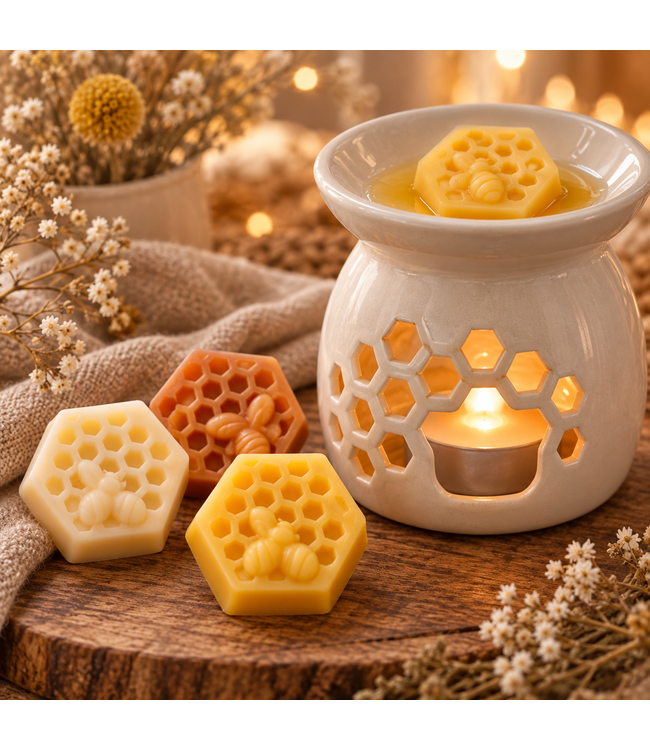 Siliconenmal Honingraat met Bijenmotief - Zelf waxmelts - Zeep maken