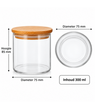 Kaarsen Glas 300 ML met Deksel - Borosilicaat