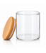 Kaarsenglas 350 ml met Bamboedeksel – Transparant Borosilicaatglas voor Zelf Kaarsen Maken