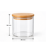 Kaarsenglas 350 ml met Bamboedeksel – Transparant Borosilicaatglas voor Zelf Kaarsen Maken