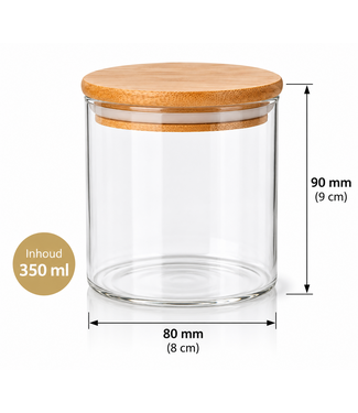 Kaarsen Glas 350 ML met Deksel - Borosilicaat