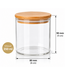 Kaarsenglas 350 ml met Bamboedeksel – Transparant Borosilicaatglas voor Zelf Kaarsen Maken