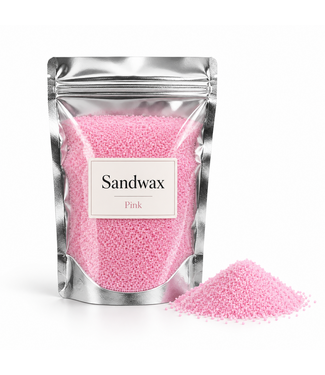 Sandwax Pink – Kaarsenzand 500 gram inclusief 10 lontjes