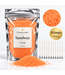 Sandwax Orange 500 gram – Natuurlijk Kaarsenzand voor Zelf Kaarsen Maken inclusief 10 Lontjes van 100 mm