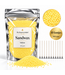 Sandwax Yellow 500 gram – Natuurlijk Kaarsenzand voor Zelf Kaarsen Maken inclusief 10 Lontjes van 100 mm