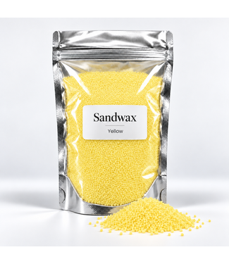 Sandwax Yellow – Kaarsenzand 500 gram inclusief 10 lontjes