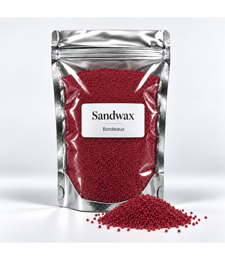 Sandwax Bordeaux – Kaarsenzand 500 gram inclusief 10 lontjes