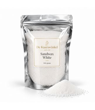 Sandwax White – Kaarsenzand 500 gram inclusief 10 lontjes