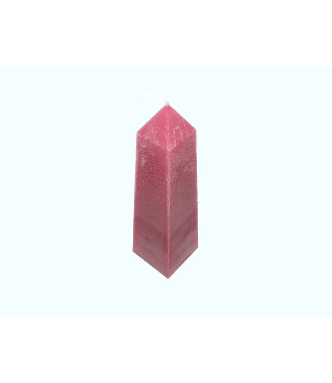 Kaars Obelisk Rustique Rood 6,8x6,8x25 cm