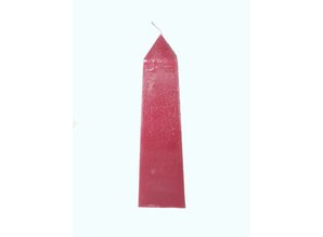 Kaars Obelisk Rustique Rood 6,8x6,8x25 cm