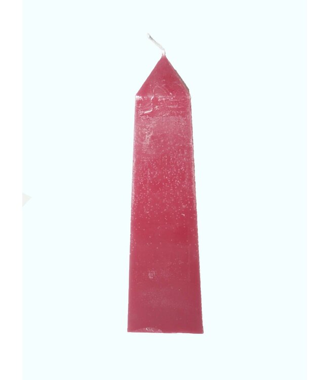 Kaars Obelisk Rustique Rood 6,8x6,8x25 cm
