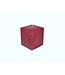 Kaars Vierkant Groot Rustique Rood 10x10x10 cm
