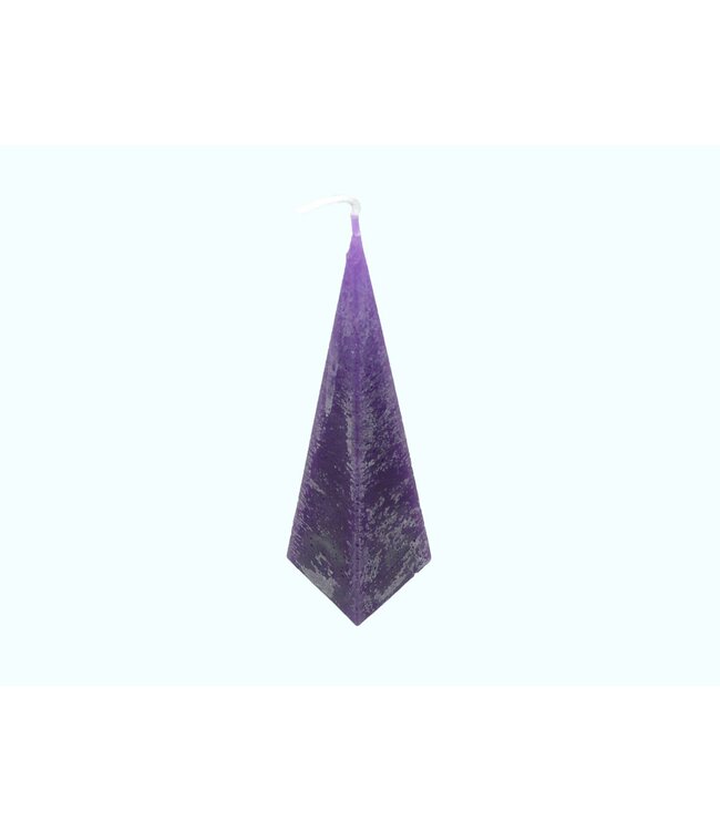 Piramide Kaars Paars Rustique 6x6x23 cm