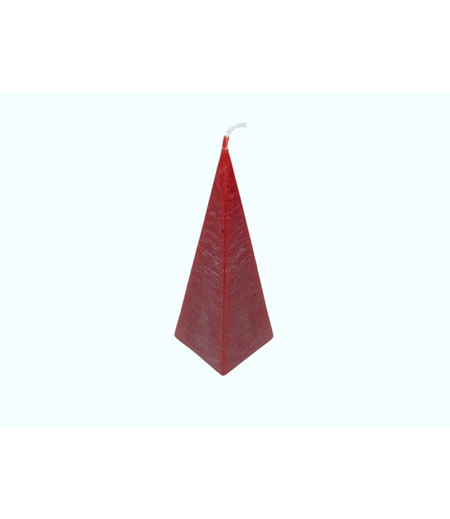 Piramide Kaars Rood Rustique 6x6x23 cm