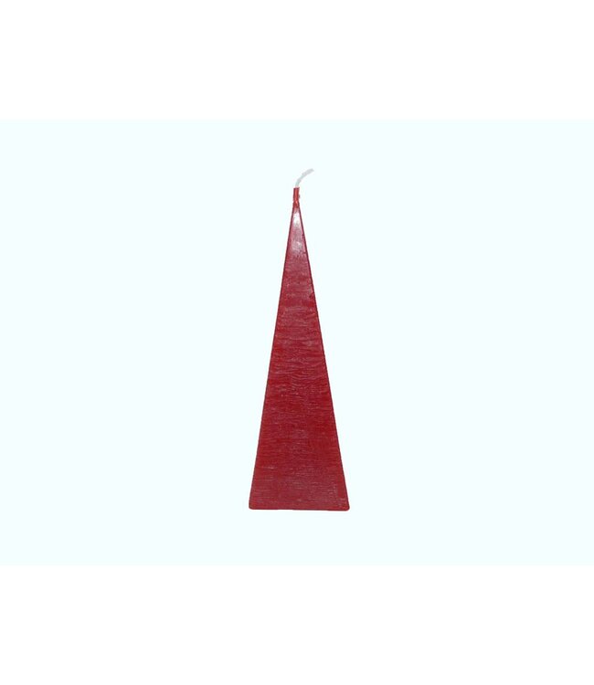 Piramide Kaars Rood Rustique 6x6x23 cm
