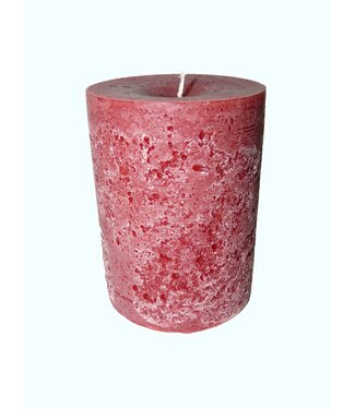 Stompkaars Groot Rustiek Rood Ø 10x16 cm