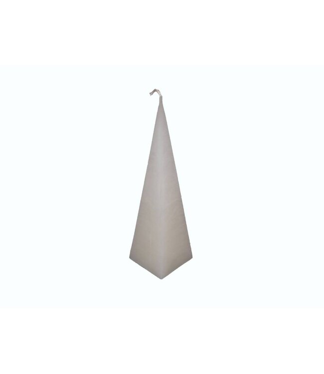 Piramide Kaars Wit Rustiek 6x6x23 cm