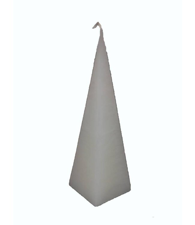 Piramide Kaars Wit Rustiek 6x6x23 cm