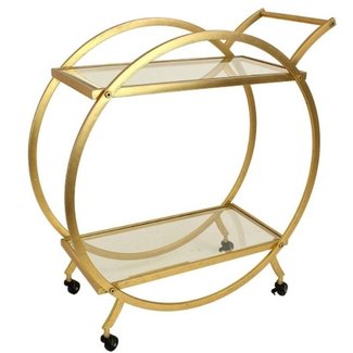 HEOO Cabinet Bar Cart Gold