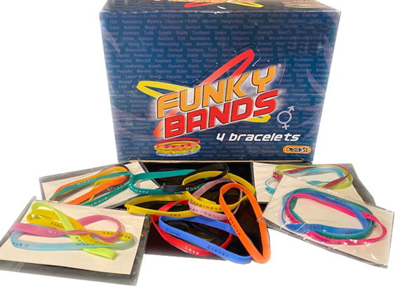 Funky Bands rubberen armbanden set (4) 50st.