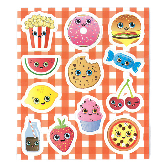 Stickers Foodie Face Snacks 120st.