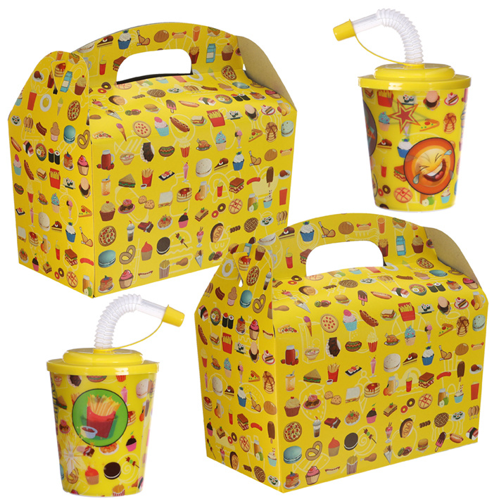 Kidsbox met 3D beker thema Food 100st. á €0,79 / per set bij afname van 300st. €0,75 per set