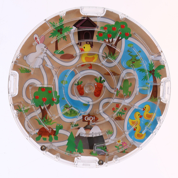 Doolhof spelletje boerderij 11cm 30st.
