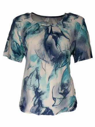 Tomar Blouson aquarel blauw Tomar Blouson aquarel blauw