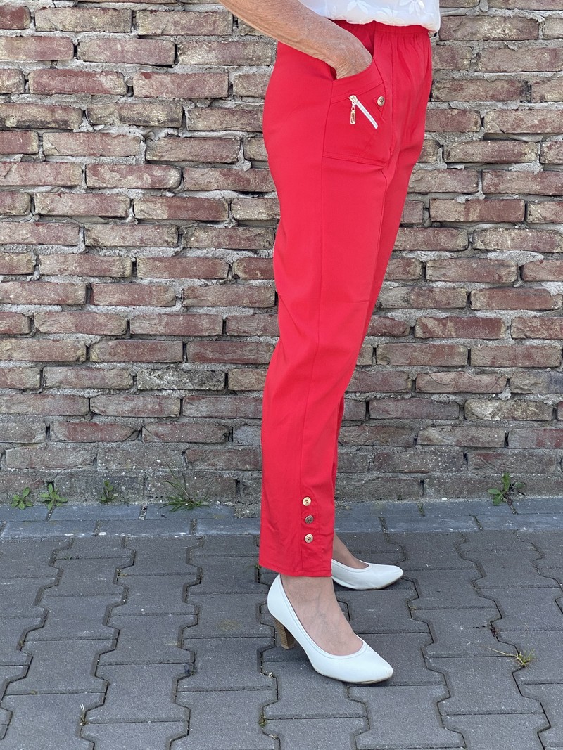 Cherry Berry Cherryberry stretch broek (lang) rood