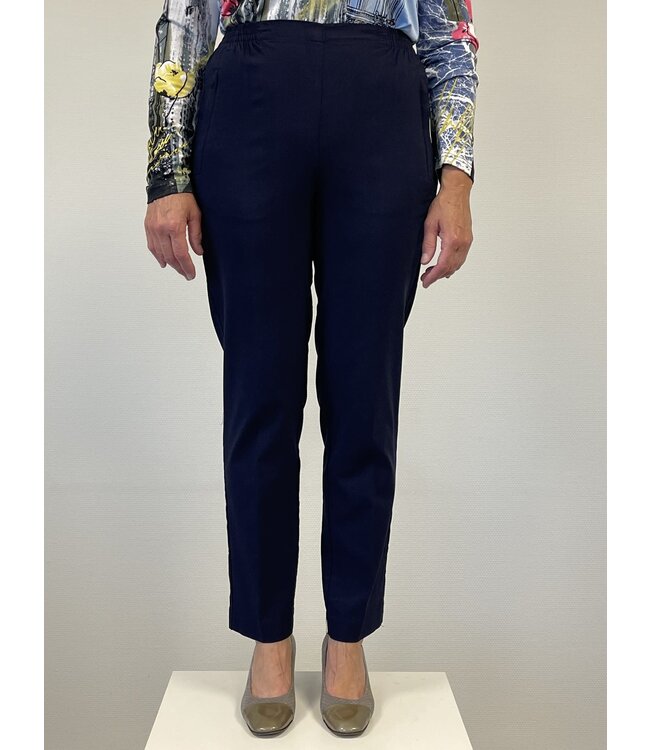 stretch broek dames travel- stof met elastische tailleband - Alica