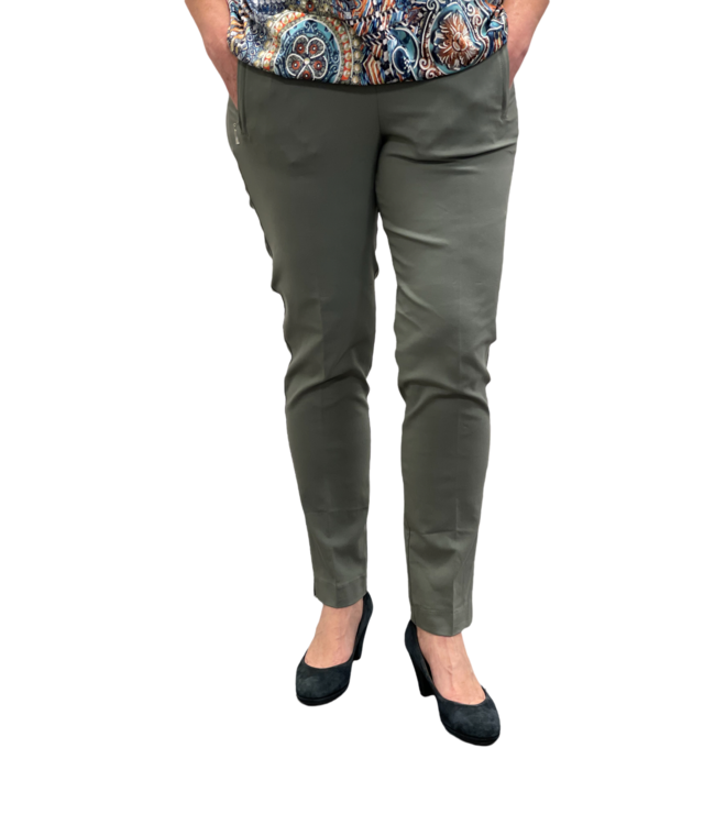 stretch broek dames travel- stof met elastische tailleband - Alica