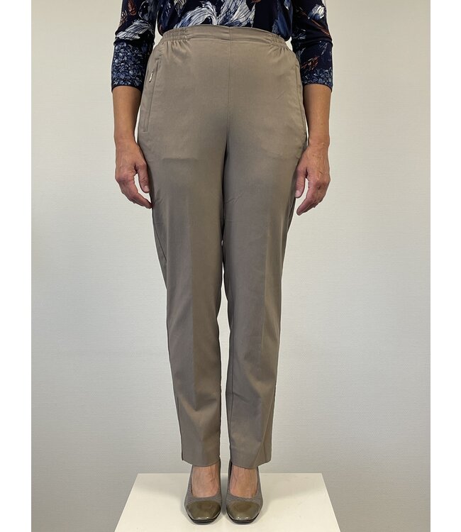 stretch broek dames travel- stof met elastische tailleband - Alica