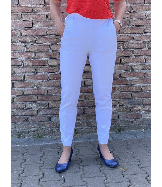 stretch broek dames travel- stof met elastische tailleband - Alica