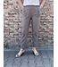 Stretch broek dames knopen met elastische tailleband