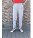 Stretch broek dames knopen met elastische tailleband