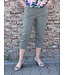 Dames stretch broek 7/8 met knopen en elastische taille voor senioren - CherryBerry